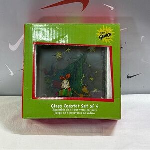 The Grinch Glass Coaster Set of 4